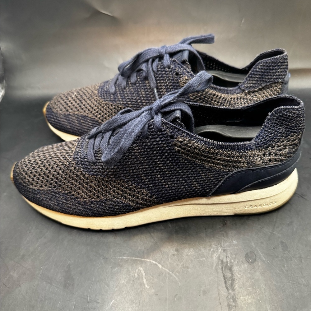 Cole Haan Grand Pro Stitchlite Sneakers Mesh Mens 8.5 BLUE Knit Casual Summer